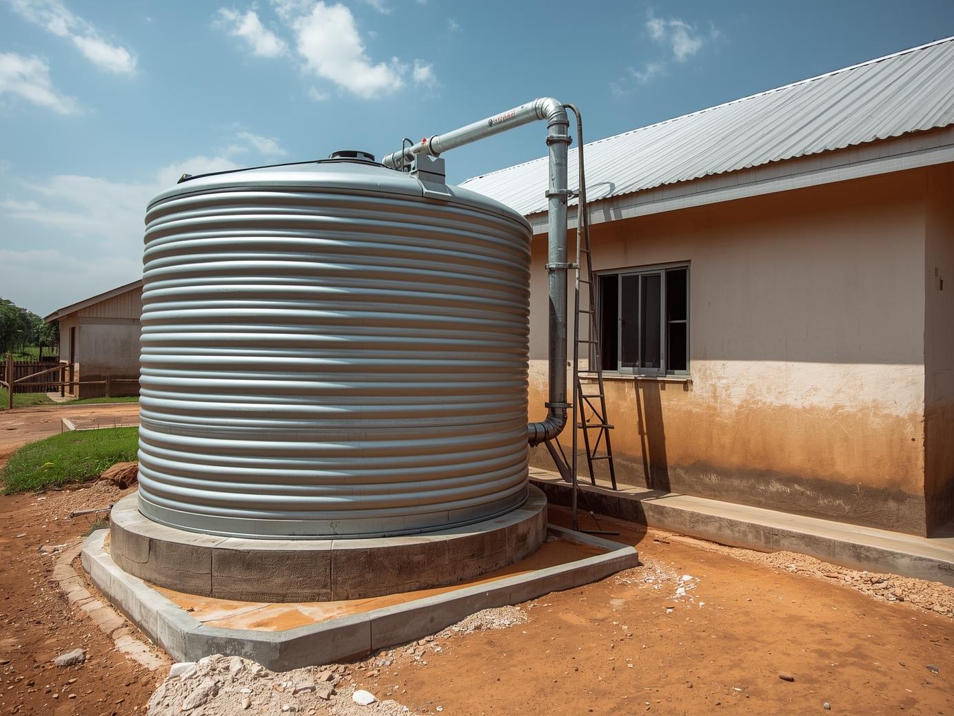 New Water Storage Tank Installed to Support Clinic Operations (African Burundi)